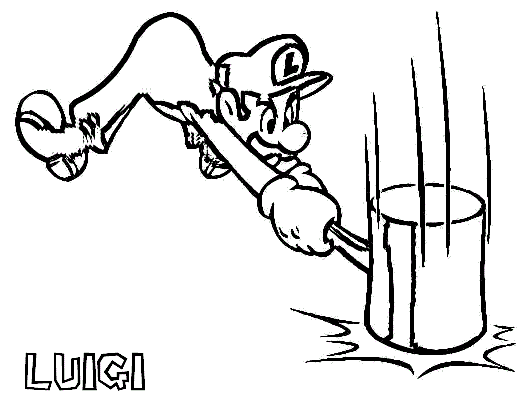 Free printable luigi coloring pages for kids