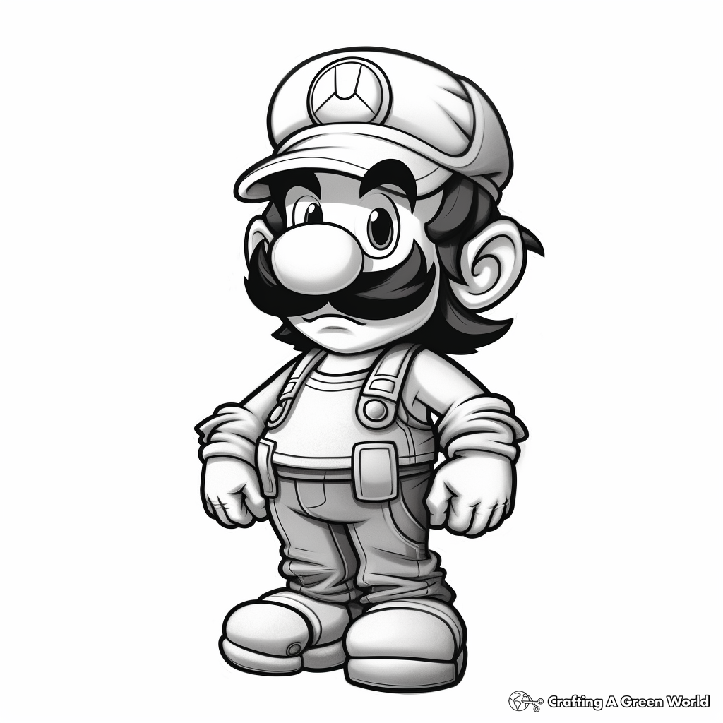 Luigi coloring pages