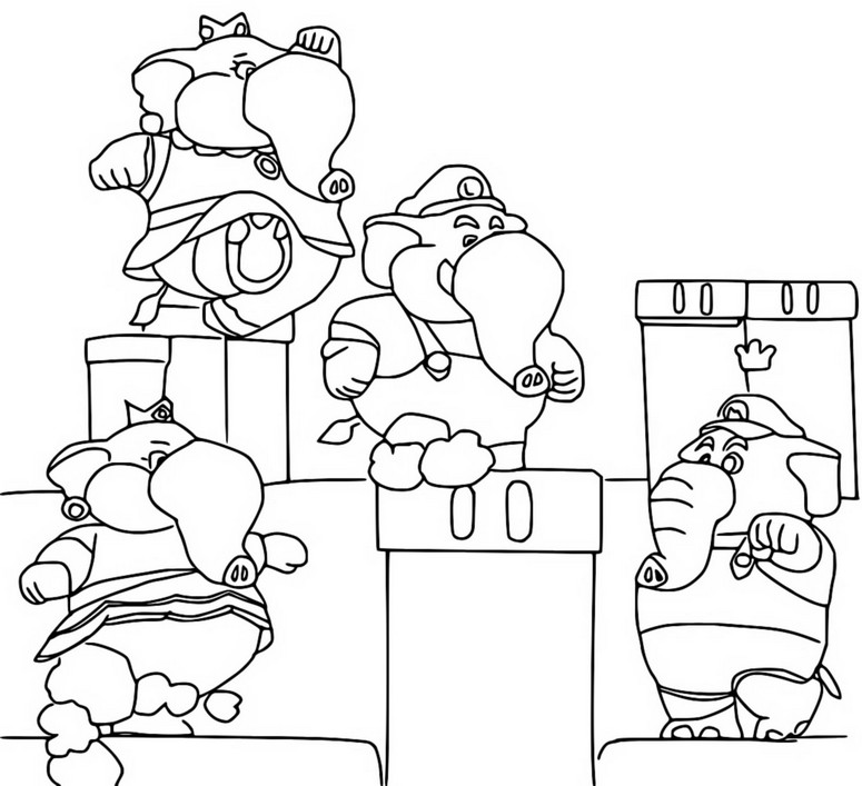 Coloring pages super mario bros wonder