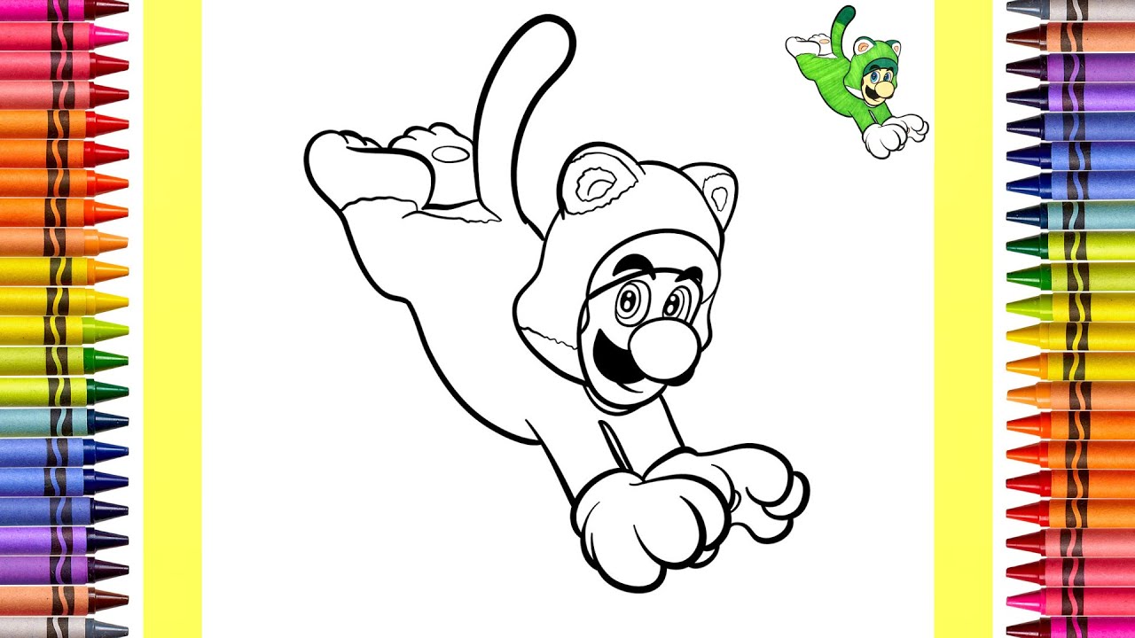 The coloring couple presents coloring cat luigi how to color