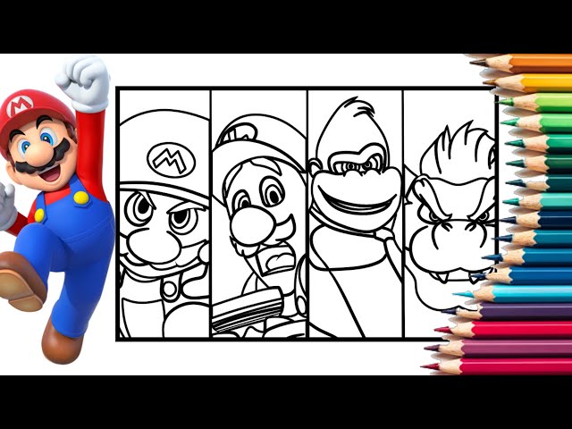 The super mario bros movie coloring pages mario bros coloring colorgoart speedcoloring