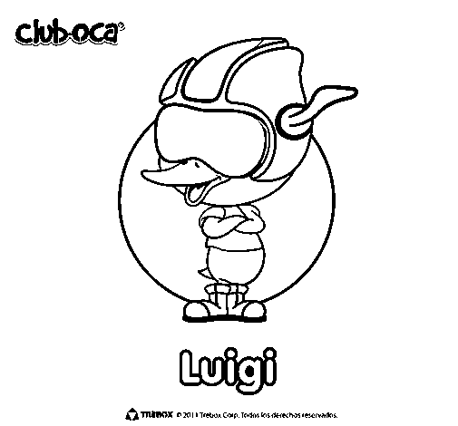 Dibujo de luigi para colorear