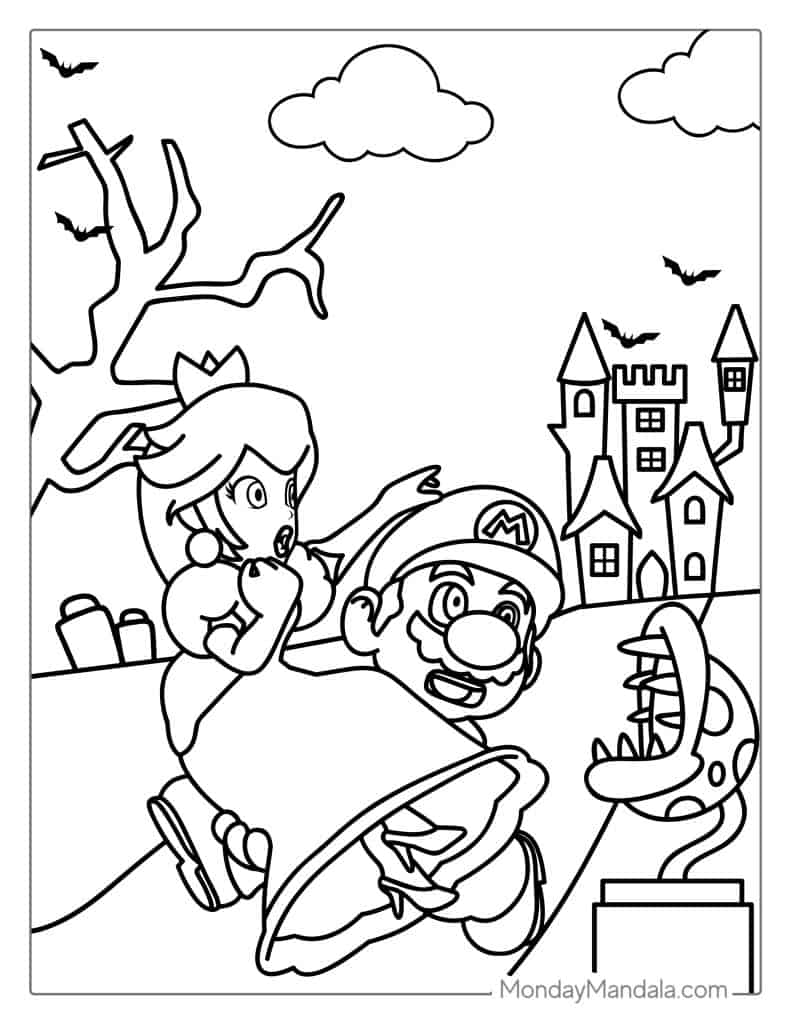 Mario coloring pages free pdf printables