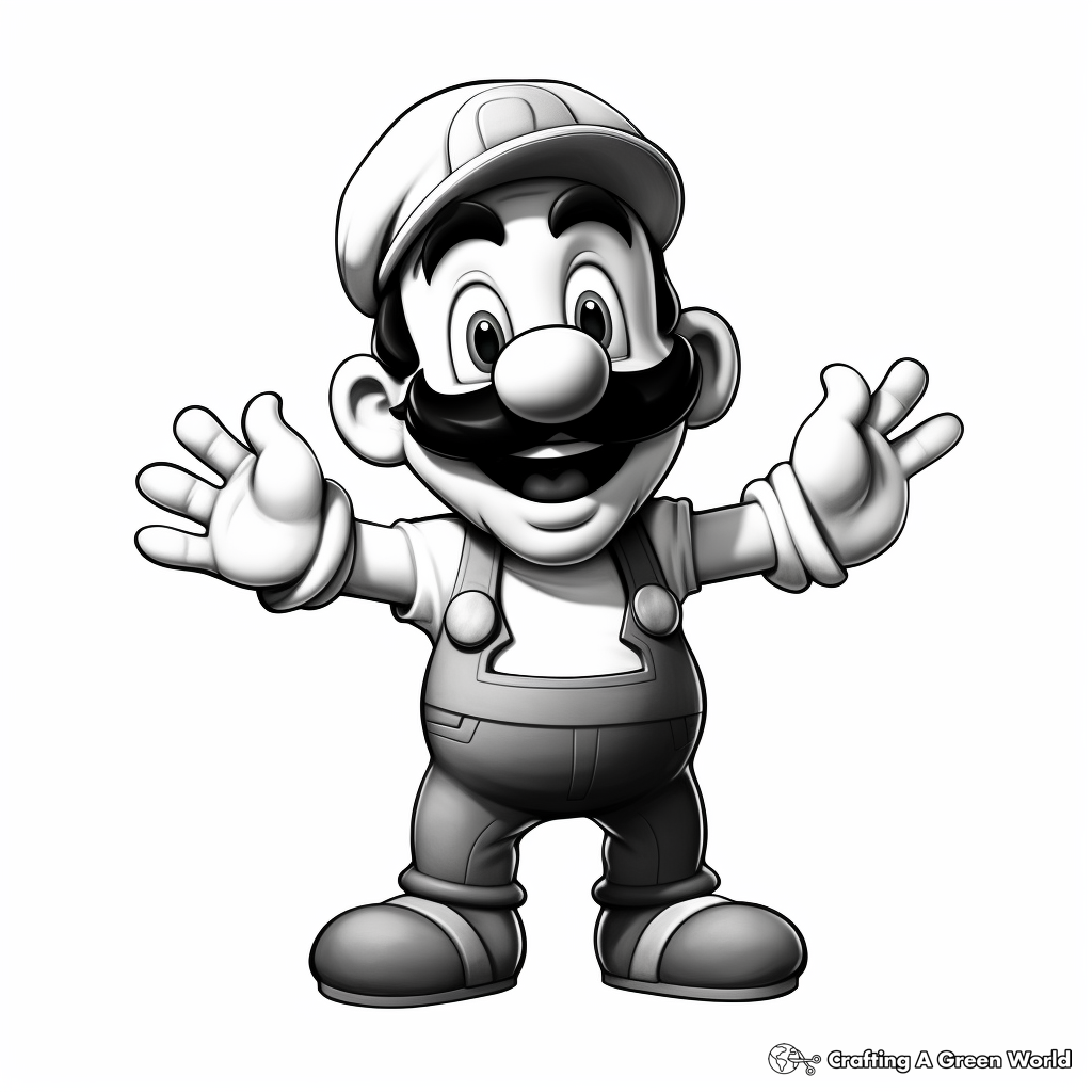 Luigi coloring pages