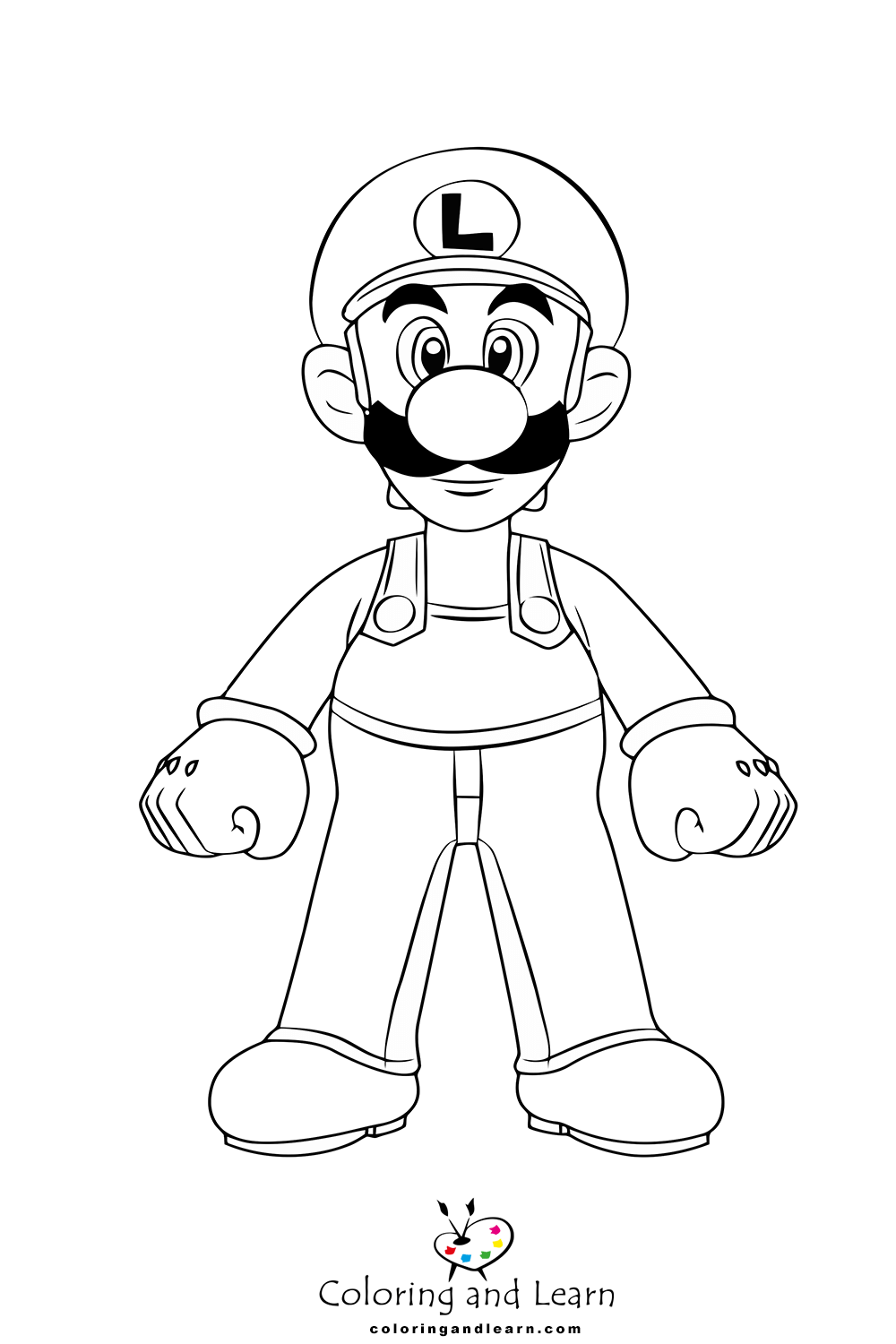 Luigi coloring pages