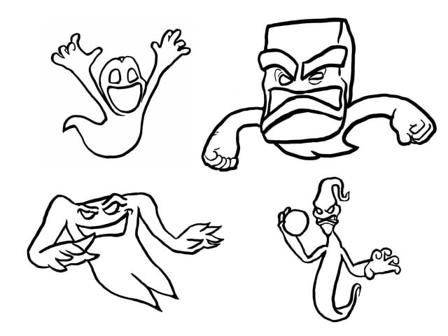 Luigis mansion coloring pages