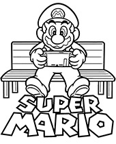 Print luigi coloring page