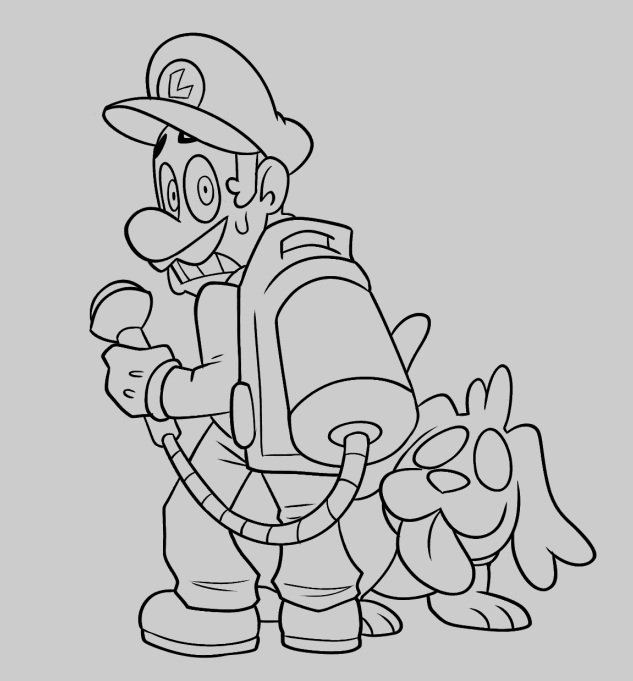 Dandy on x poster in progress luigi and his polterpup httpstcoezwhfpgqf x