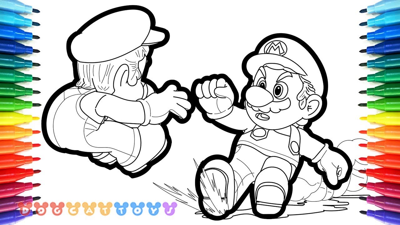 How to draw mario odyssey mario luigi drawing coloring pages for kids