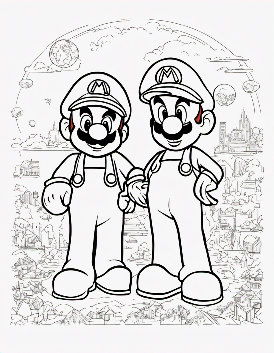 Best free luigi coloring pages