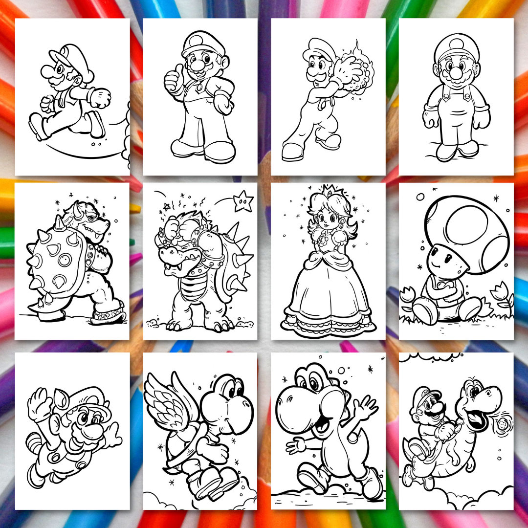 Super mario coloring pages coloring pages a format for childrens creativity kid coloring pages printable coloring pages