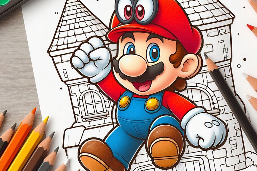 Super mario bros coloring pages