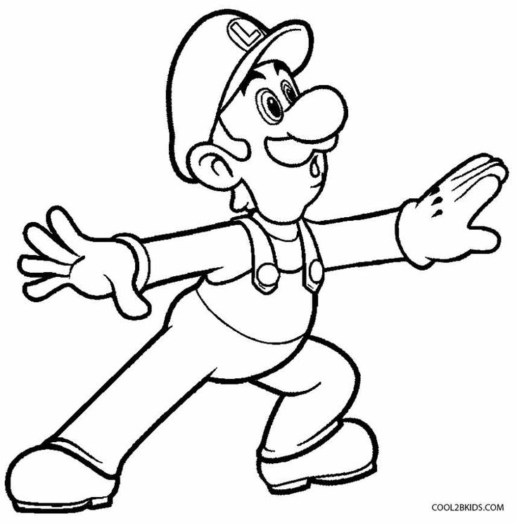 Printable luigi coloring pages for kids coolbkids monster coloring pages mario coloring pages super mario coloring pages