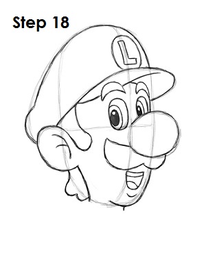 How to draw luigi nintendo video step