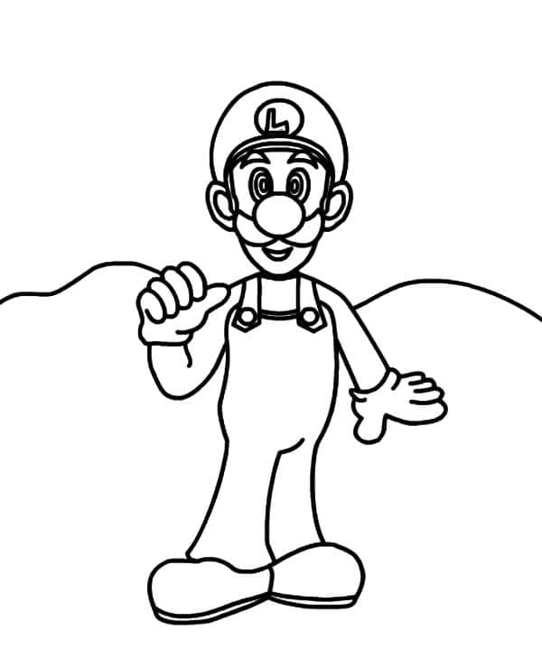 Luigi coloring pages