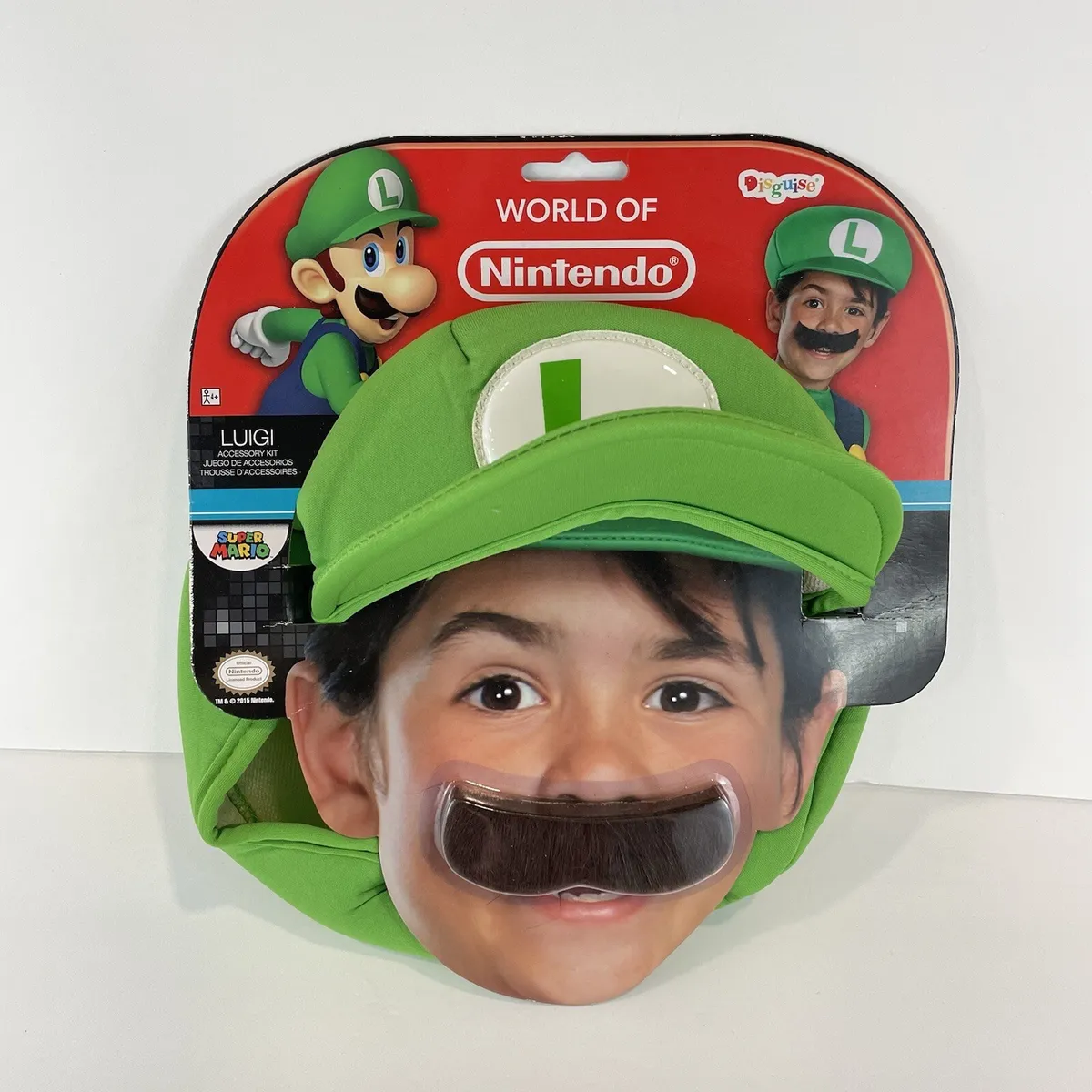 New super mario luigi child costume accessory kit hat mustache world of nintendo