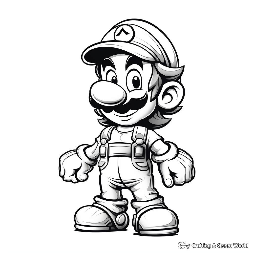 Luigi coloring pages