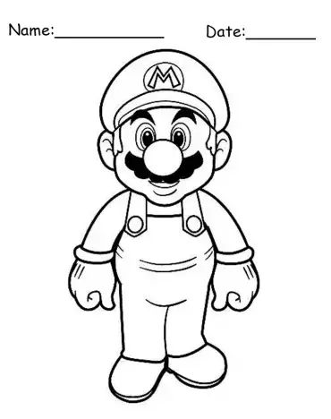 Free printable mario coloring pages