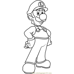 Luigi coloring page for kids