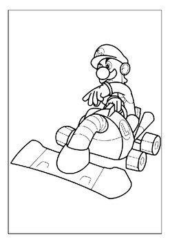 Artistic adventures with mario kart printable coloring pages collection for kids