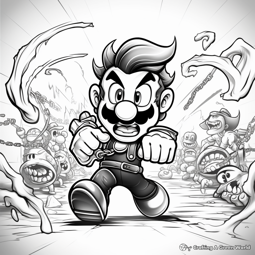 Luigi coloring pages