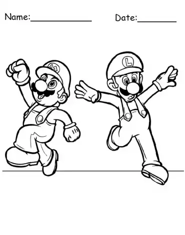 Free printable mario coloring pages