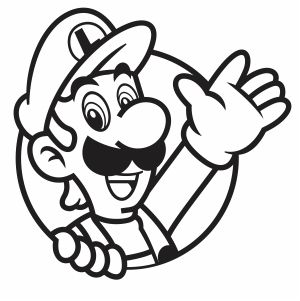 Luigi waving his hand svg file available for instant download online in the form of jpg â super mario coloring pages mario coloring pages super mario and luigi