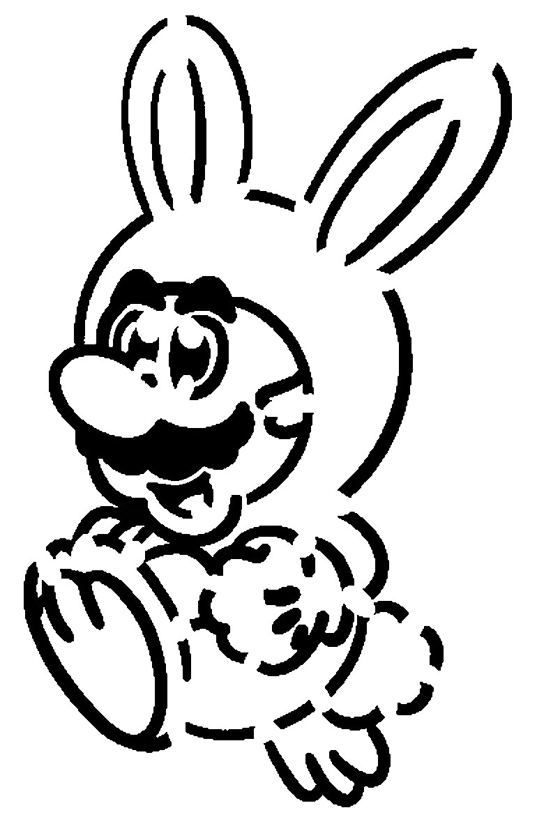 Bunny mario stencil by longquang on