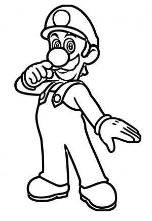 Free printable luigi coloring pages for adults and kids