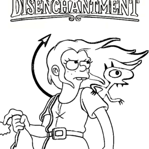 Disenchantment coloring pages printable for free download