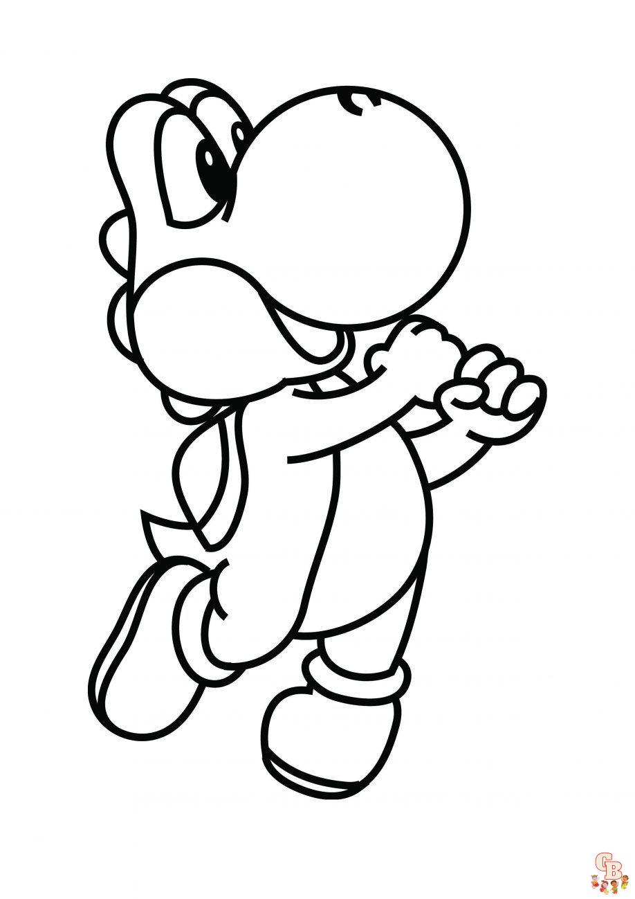 Cute yoshi coloring pages free printable sheets for kids