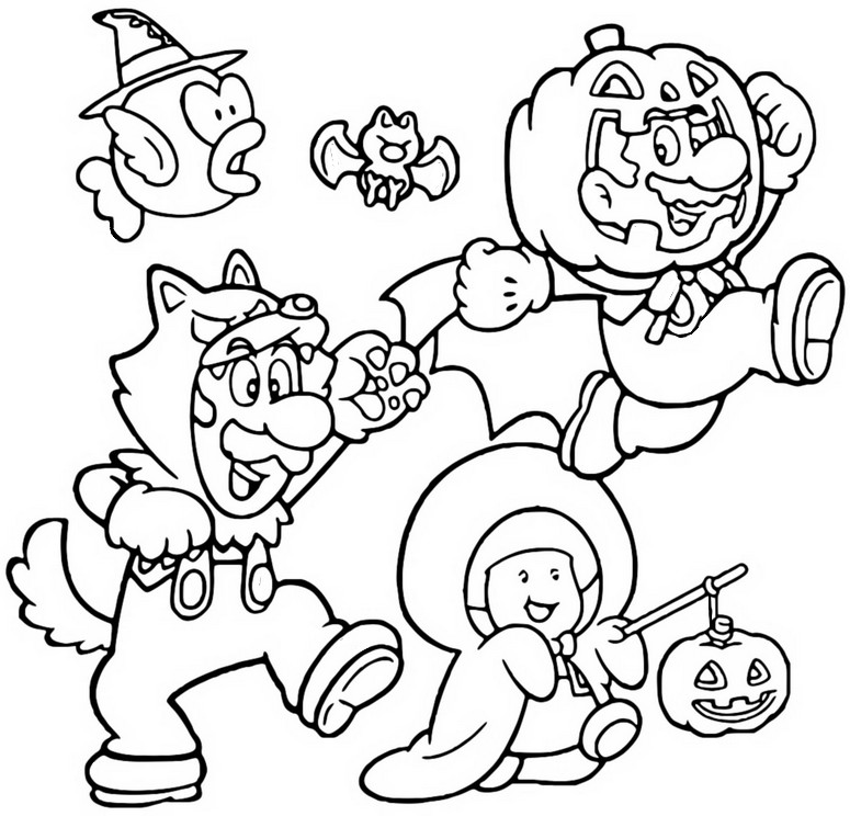 Coloring pages super mario