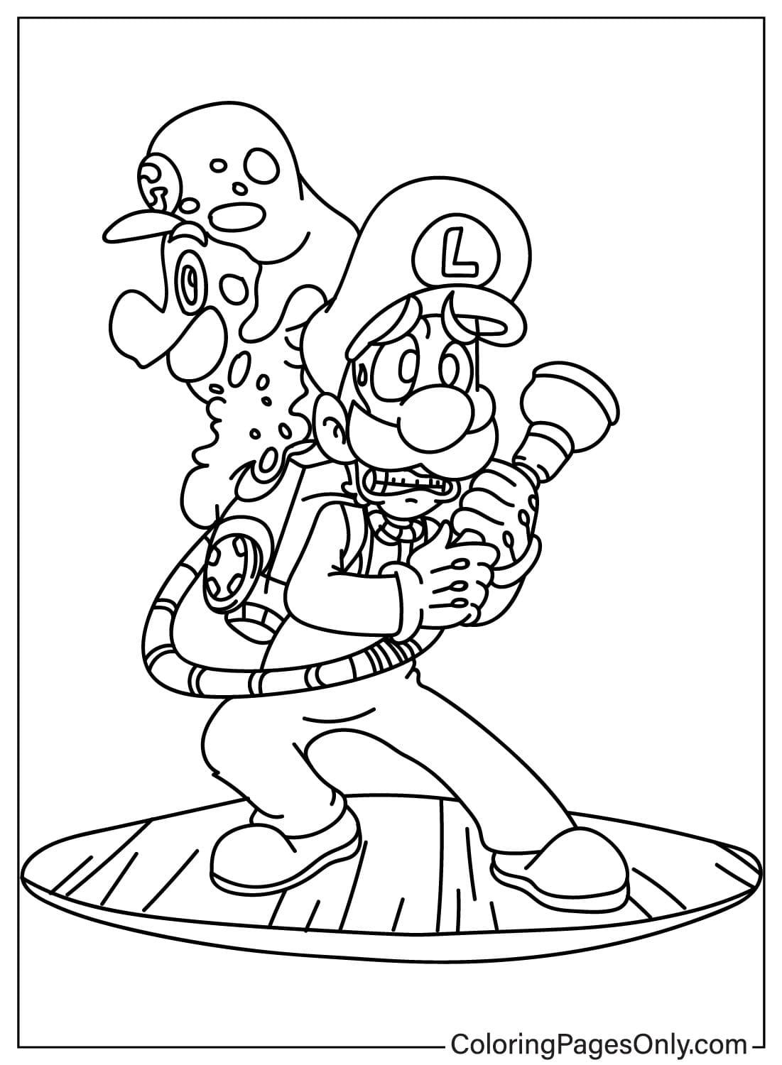 Luigi coloring pages