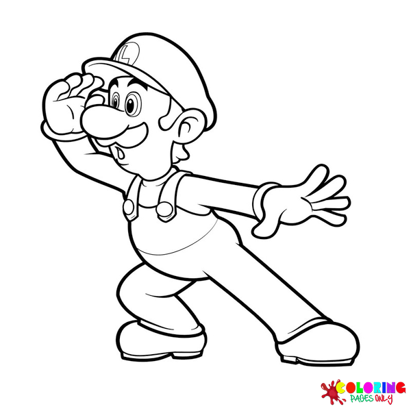 Luigi coloring pages