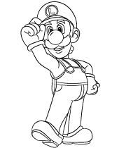 Print mario luigi coloring sheet