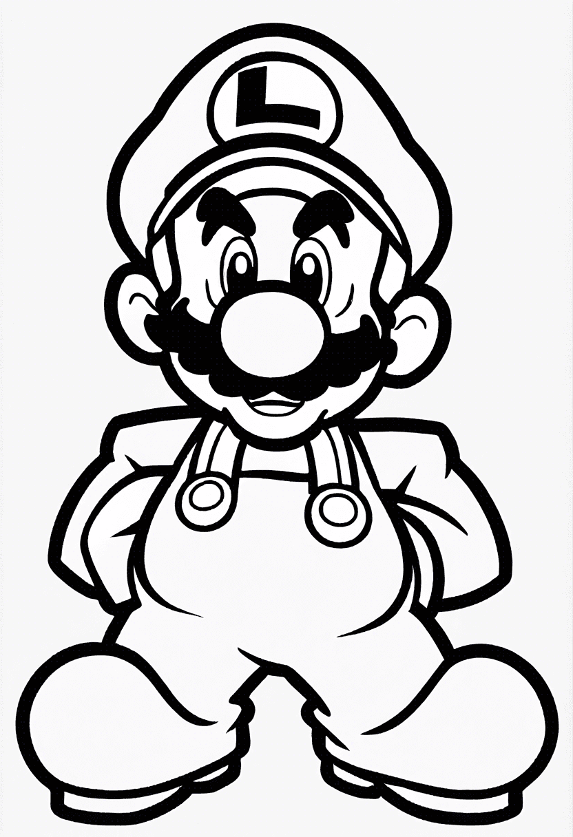 Luigi coloring pages