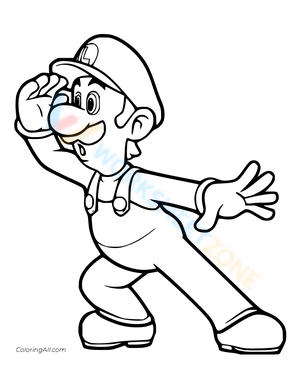 Free collection of luigi coloring pages for kids