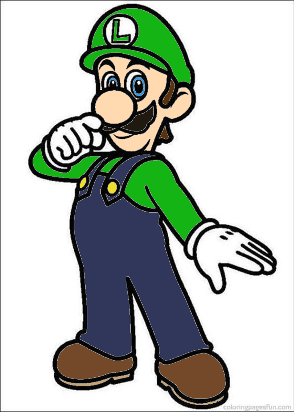 Luigi coloring page by bubbawastaken on