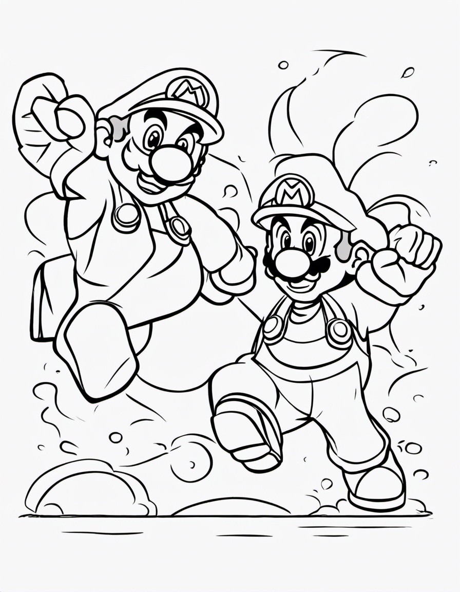 Best free luigi coloring pages