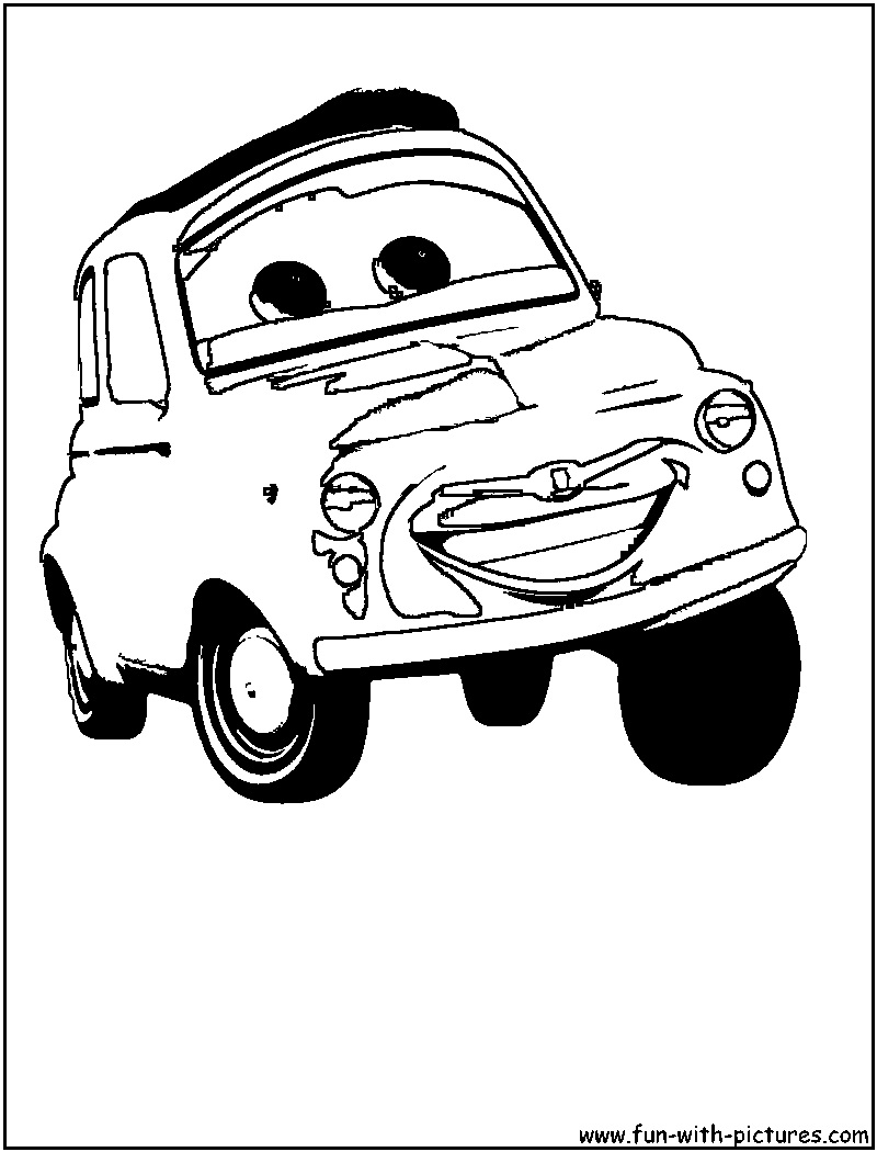 Disney cars luigi coloring page