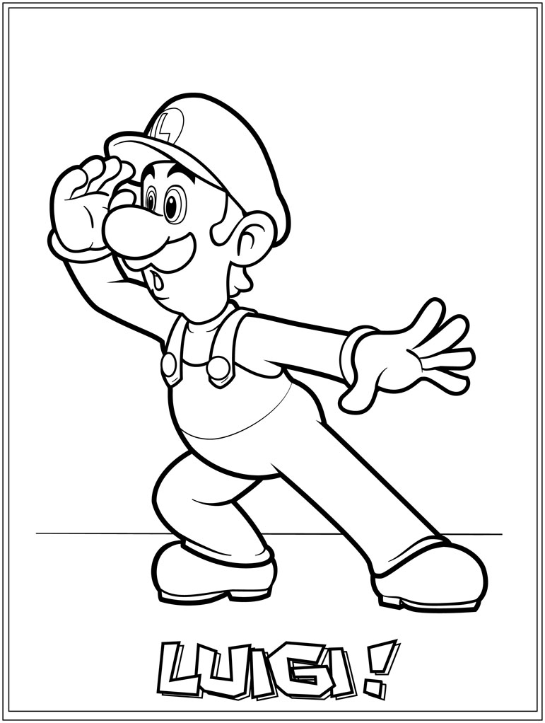 Jimbos coloring pages luigi coloring page