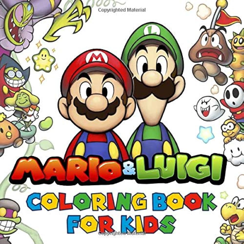 Mario and luigi coloring book for kids mario and luigi jumbo coloring book with high quality images for kids ages