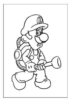 Printable luigi mansion coloring pages immerse in ghostly adventures p