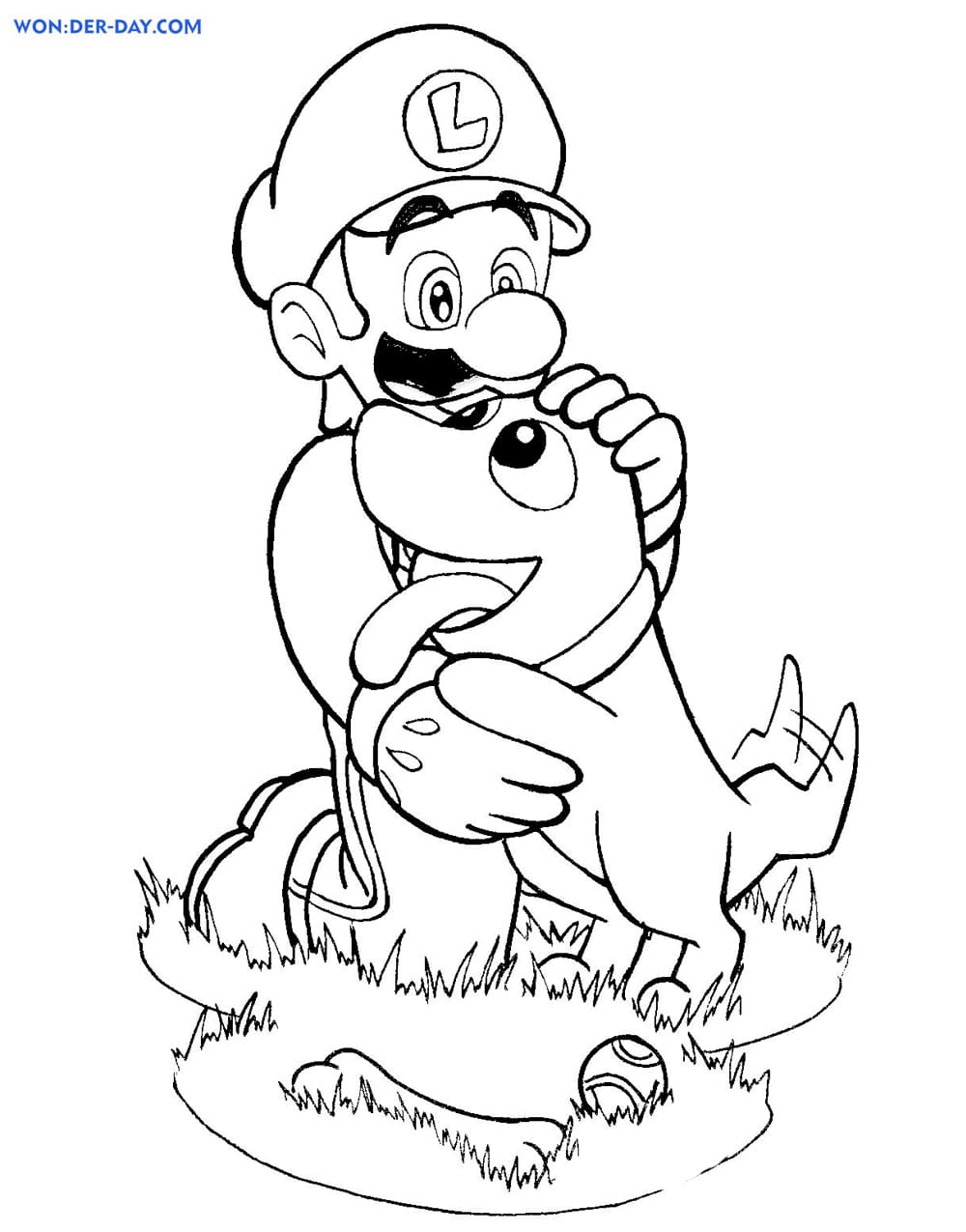 Luigi manison coloring pages