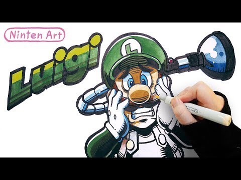 How to draw luigi luigis ansion coloring and drawing for kids