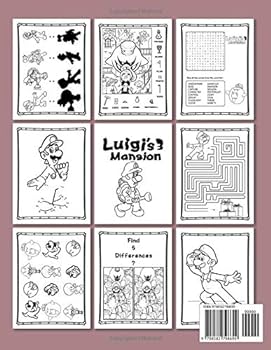 Luigis mansion activity book perfect gift one of a kind maze hidden objects coloring find shadow spot differences dot to dot word search activities books for kid and adult dawson