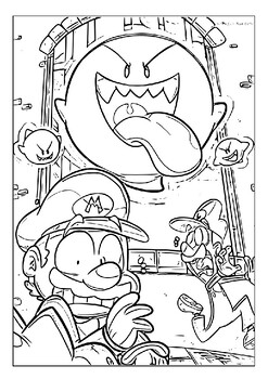 Printable luigi mansion coloring pages immerse in ghostly adventures p