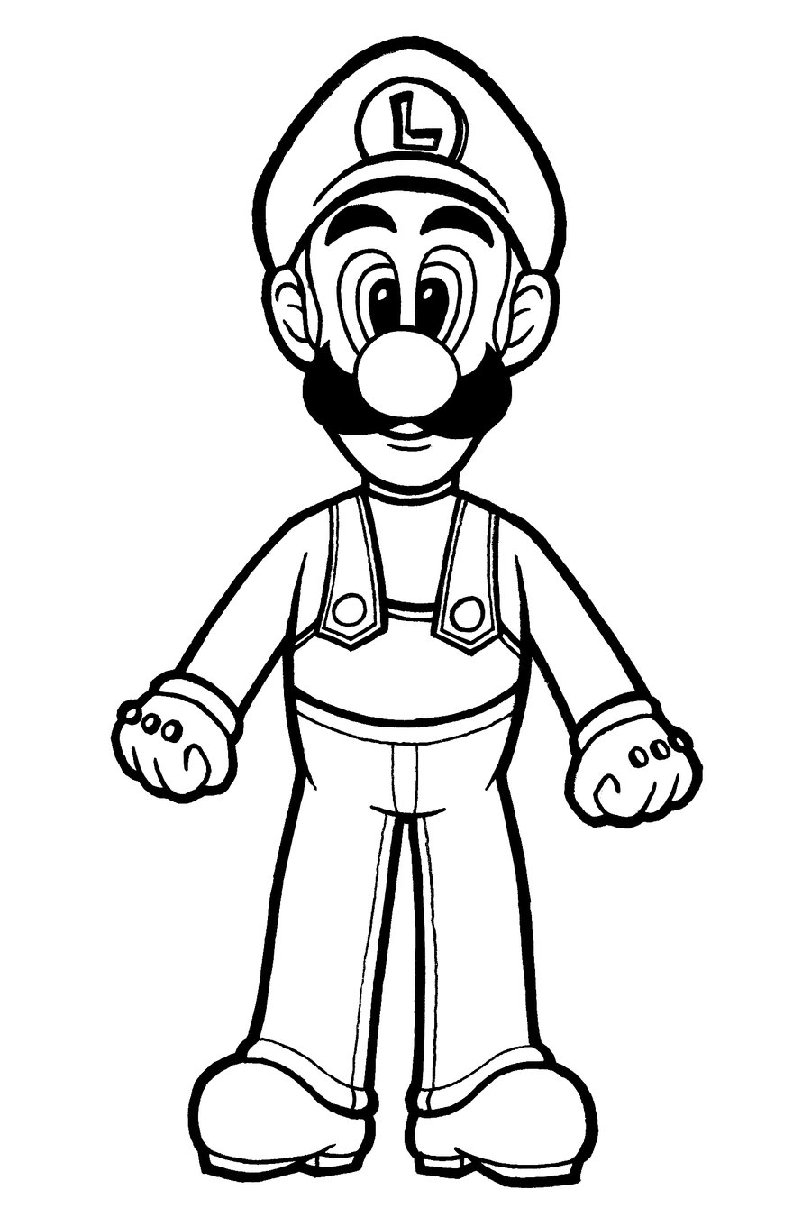 Free printable luigi coloring pages for kids