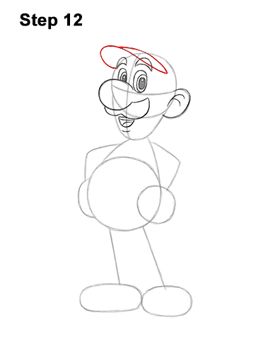 How to draw luigi full body video step