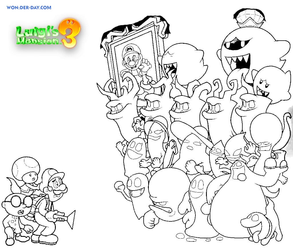 Luigi manison coloring pages